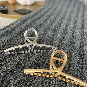 Elegant Silver and Gold Hair Clips